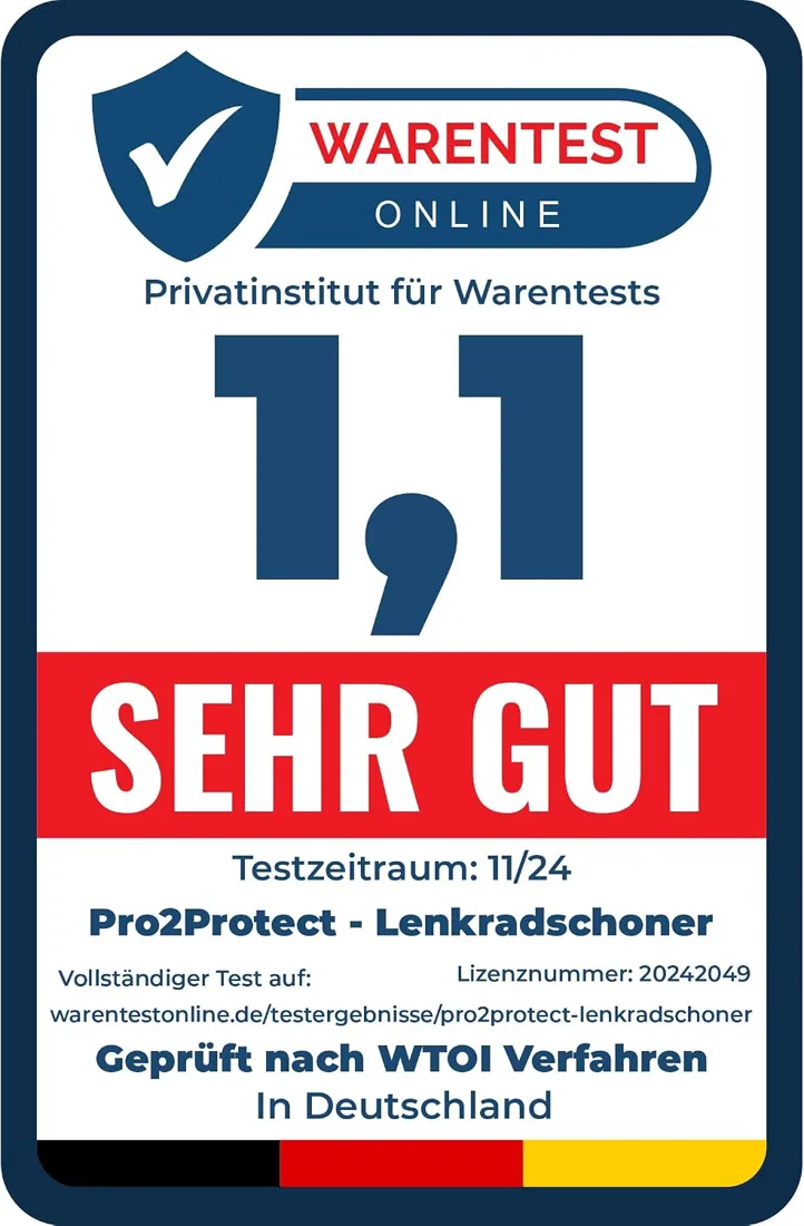 Prüfheld Siegel Lenkradschoner